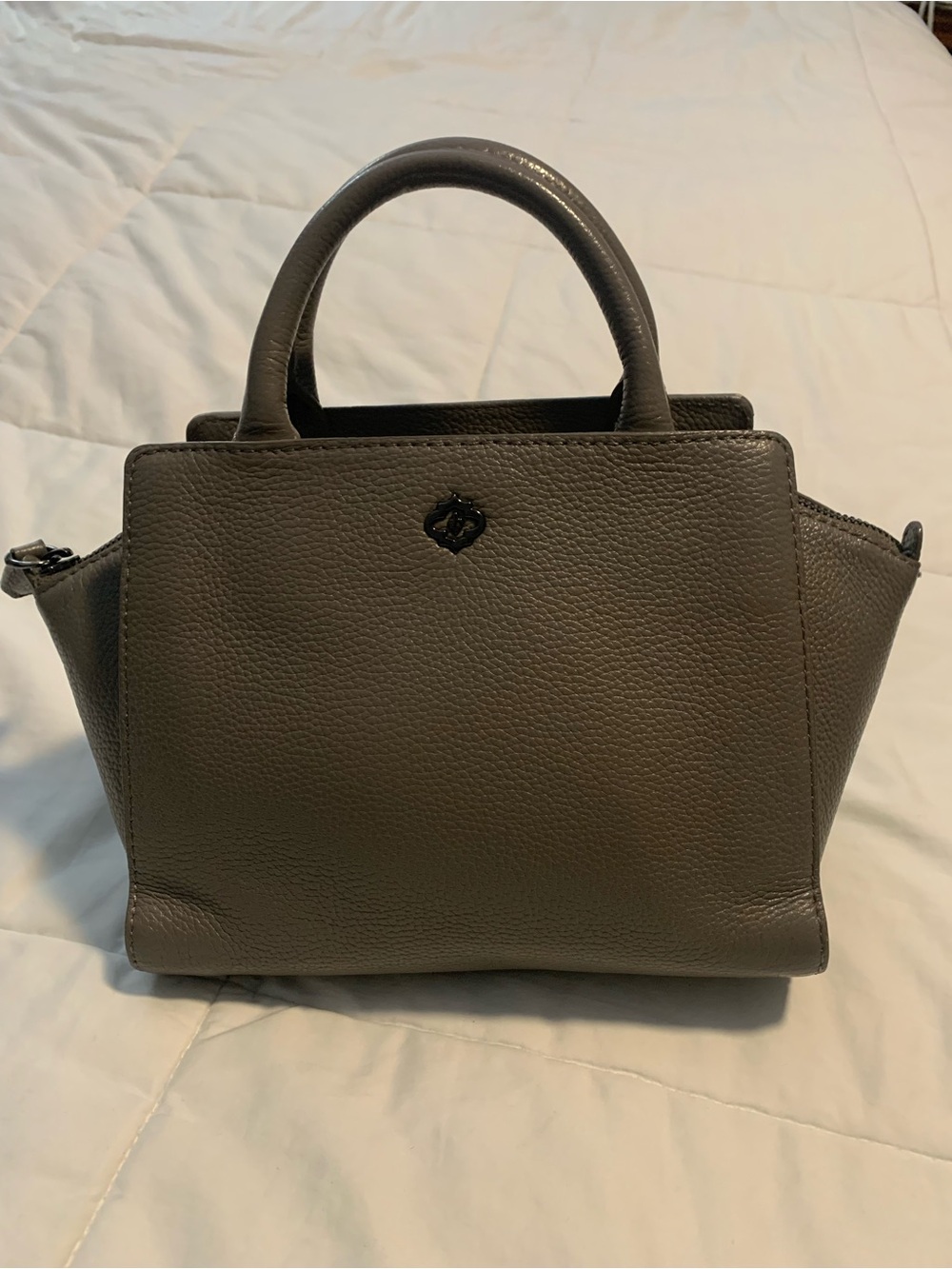 EUC ORYANY Taupe Leather Crossbody Tote with Detachable Straps